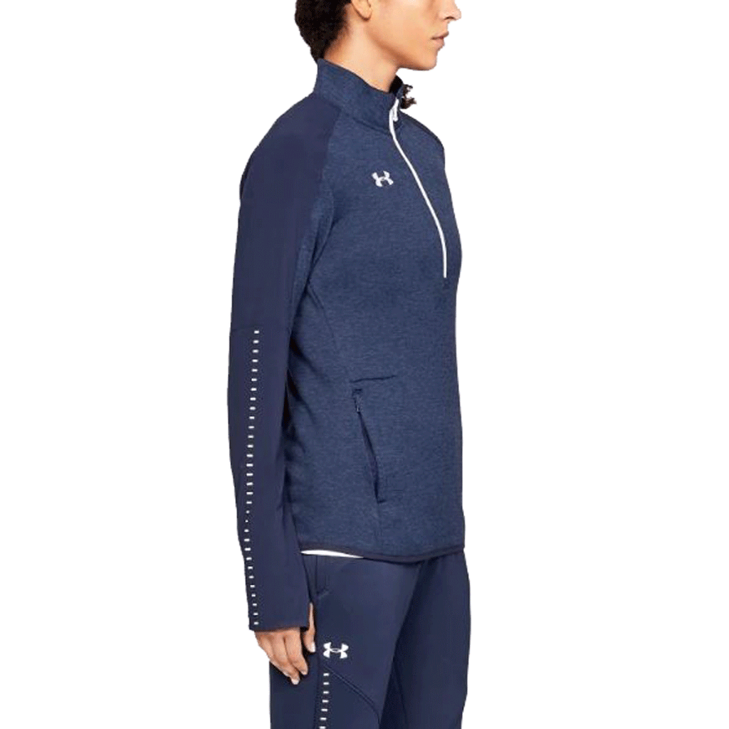 Under Armour Women's Midnight Navy Qualifier Hybrid 1/2 Zip