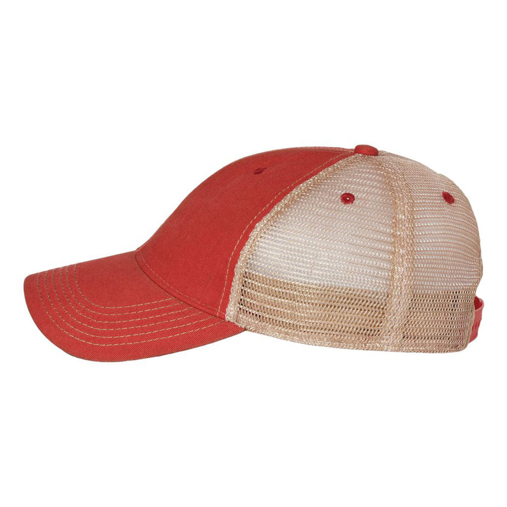 Legacy Scarlet Red/Khaki Old Favorite Trucker Cap