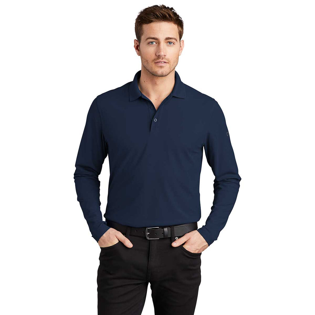 OGIO Men's Navy Caliber 2.0 Long Sleeve Polo