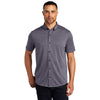 OGIO Men's Navy Heather Gravitate Full-Button Polo