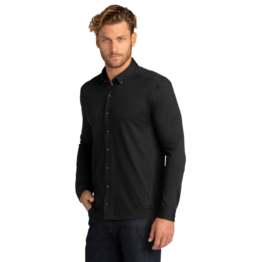 OGIO Men's Blacktop Code Stretch Long Sleeve Button-Up