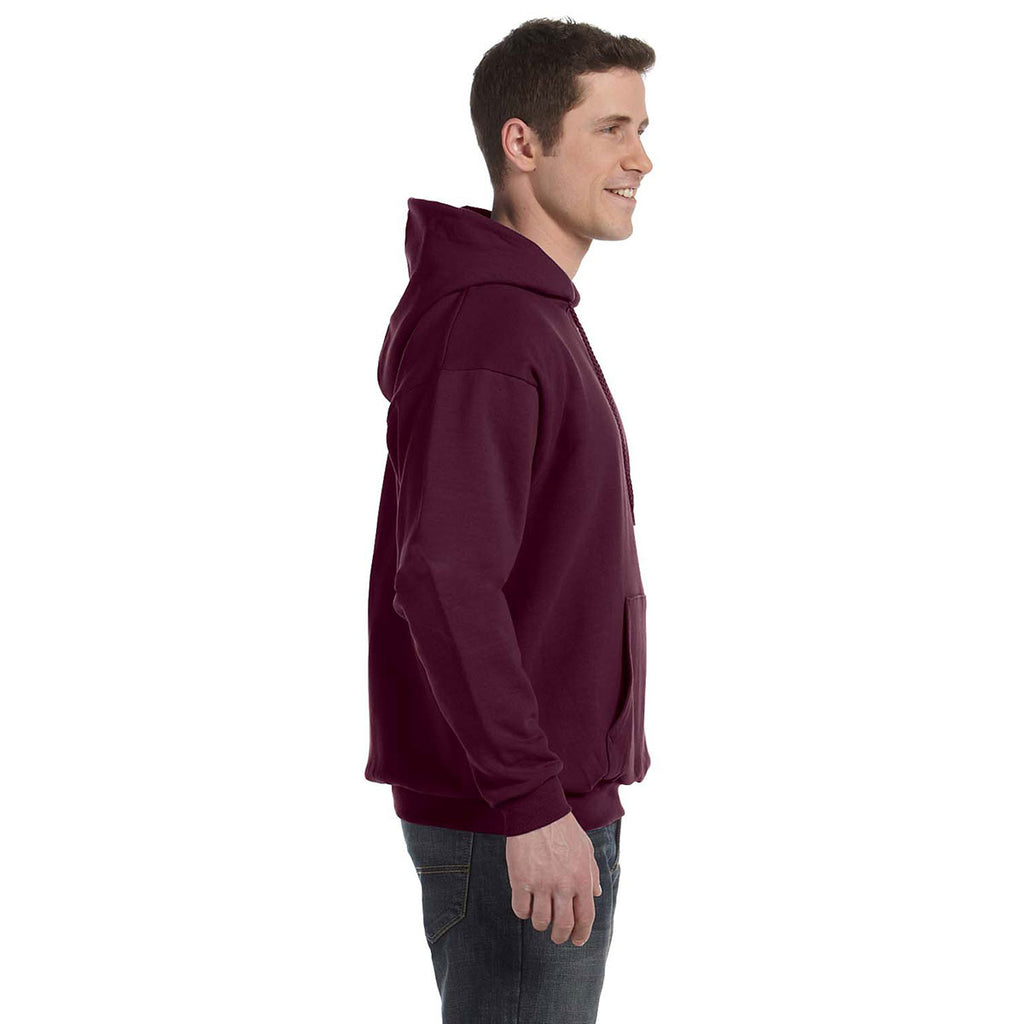 Hanes Men's Maroon 7.8 oz. EcoSmart 50/50 Pullover Hood