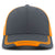 Pacific Headwear Carbon/Orange/Carbon Welded Sideline Cap