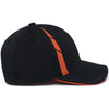 Pacific Headwear Black/Orange Coolcore Sildline Snapback Cap