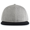 Pacific Headwear Light Heather/Black Wool Blend Heather Snapback Cap