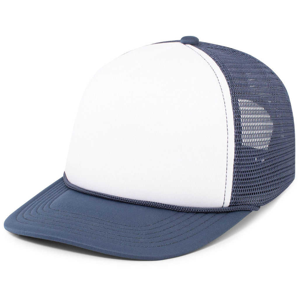 Pacific Headwear White/Navy/Navy Foamie Fresh Trucker Cap