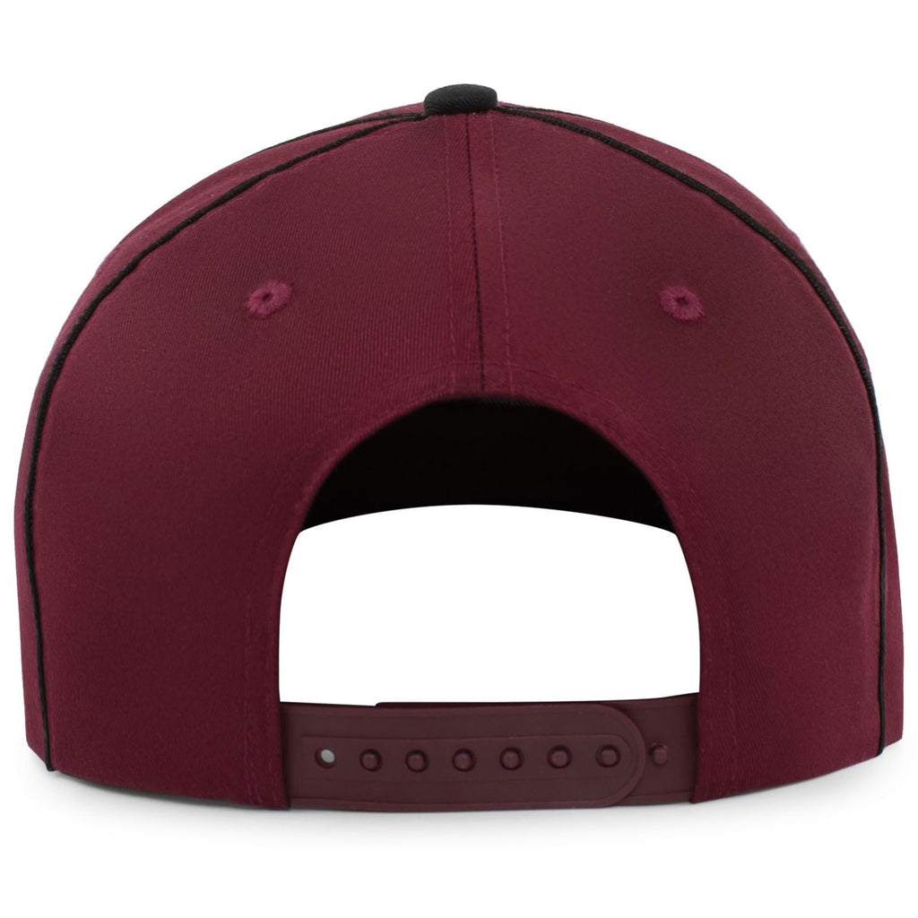 Pacific Headwear Maroon/Black Momentum Team Cap