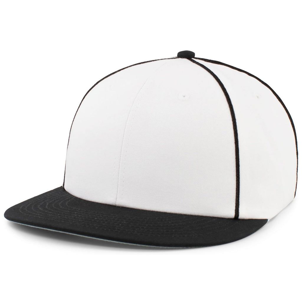 Pacific Headwear White/Black Momentum Team Cap