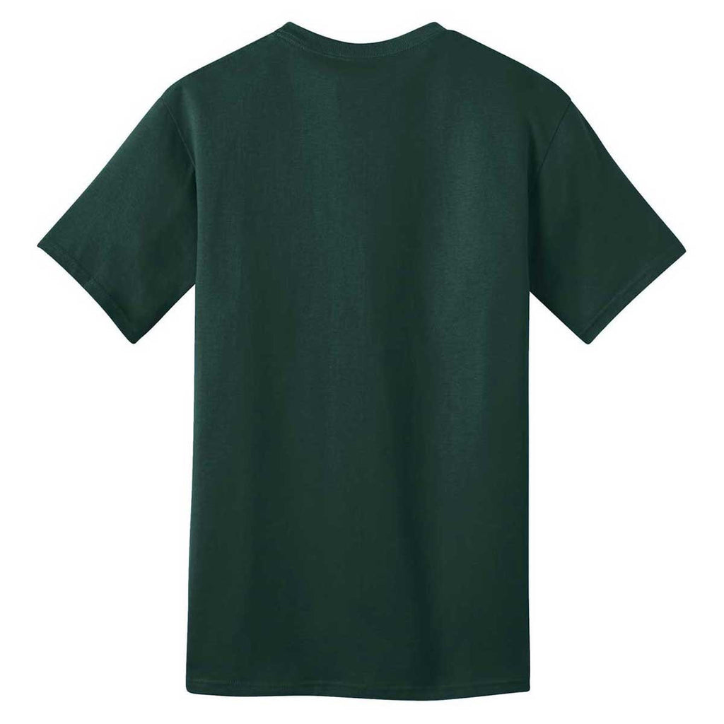 Port & Company Men's Dark Green Ring Spun Cotton Tee