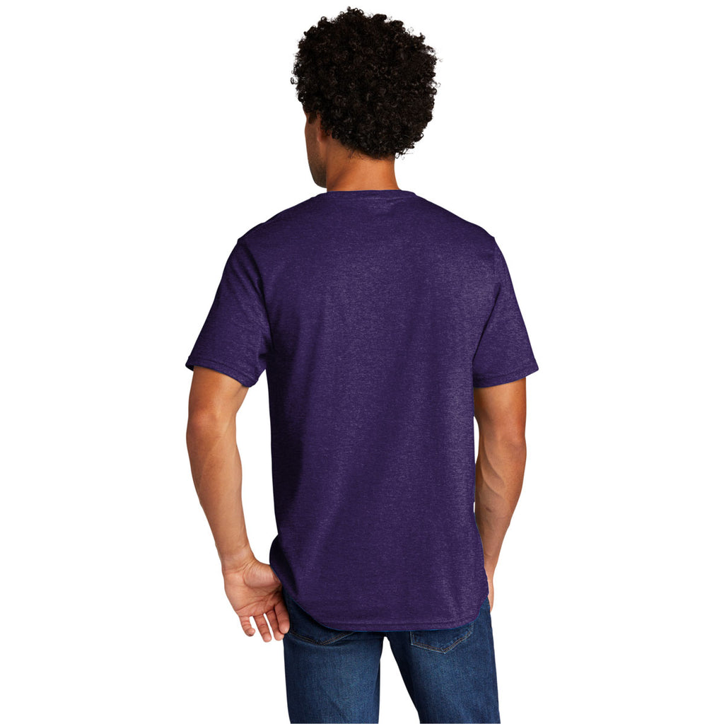 Port & Company Men's Team Purple Heather Tri-Blend Tee