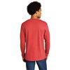 Port & Company Men's Bright Red Heather Tri-Blend Long Sleeve Tee