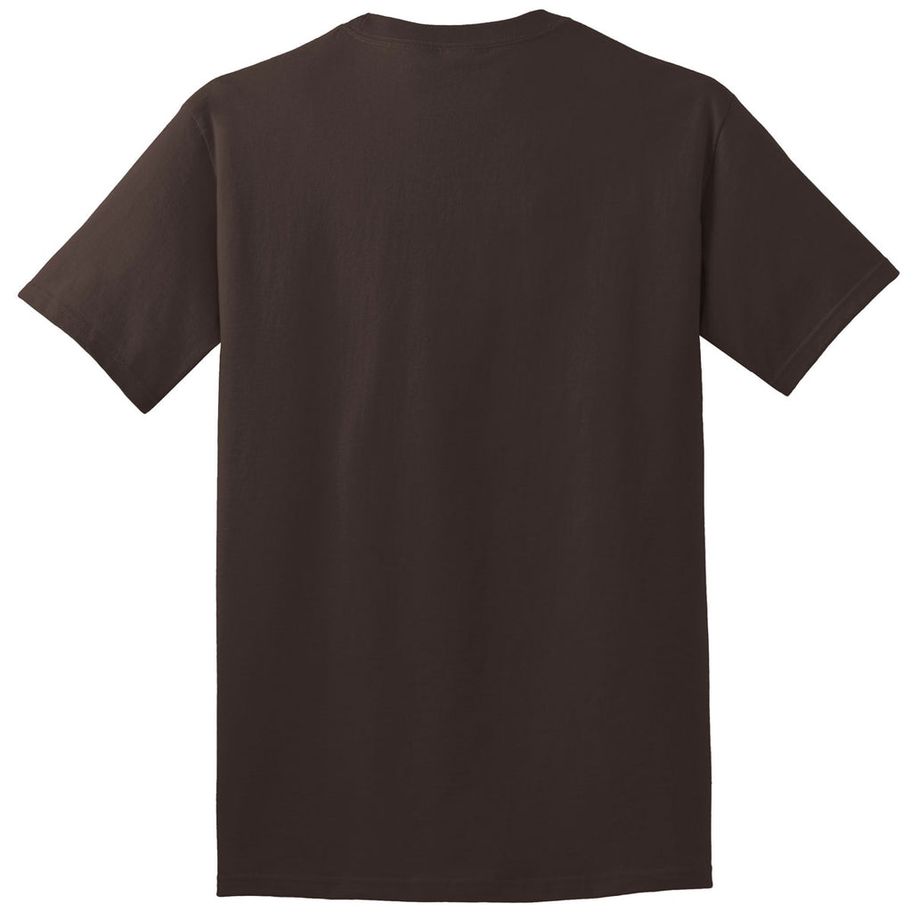 Port & Company Men's Dark Chocolate Brown Cotton Tee