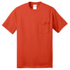 Port & Company Men's Orange Core Blend Pocket Tee