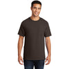 Port & Company Men's Brown Essential Pocket Tee