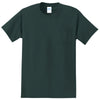 Port & Company Men's Dark Green Essential Pocket Tee