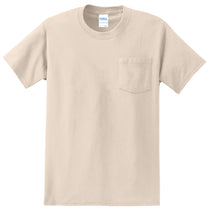 Port & Company Men's Natural Essential Pocket Tee