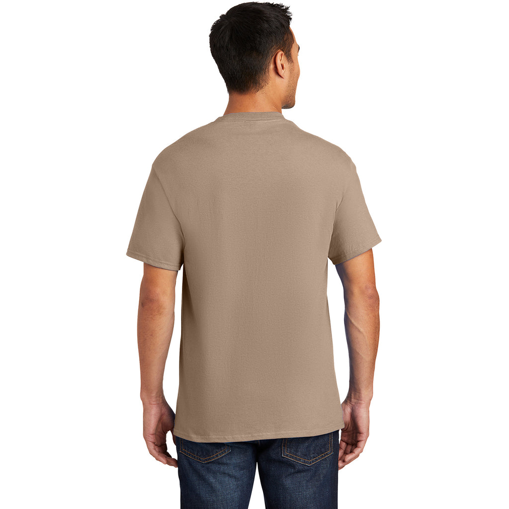 Port & Company Men's Sand Essential Pocket Tee