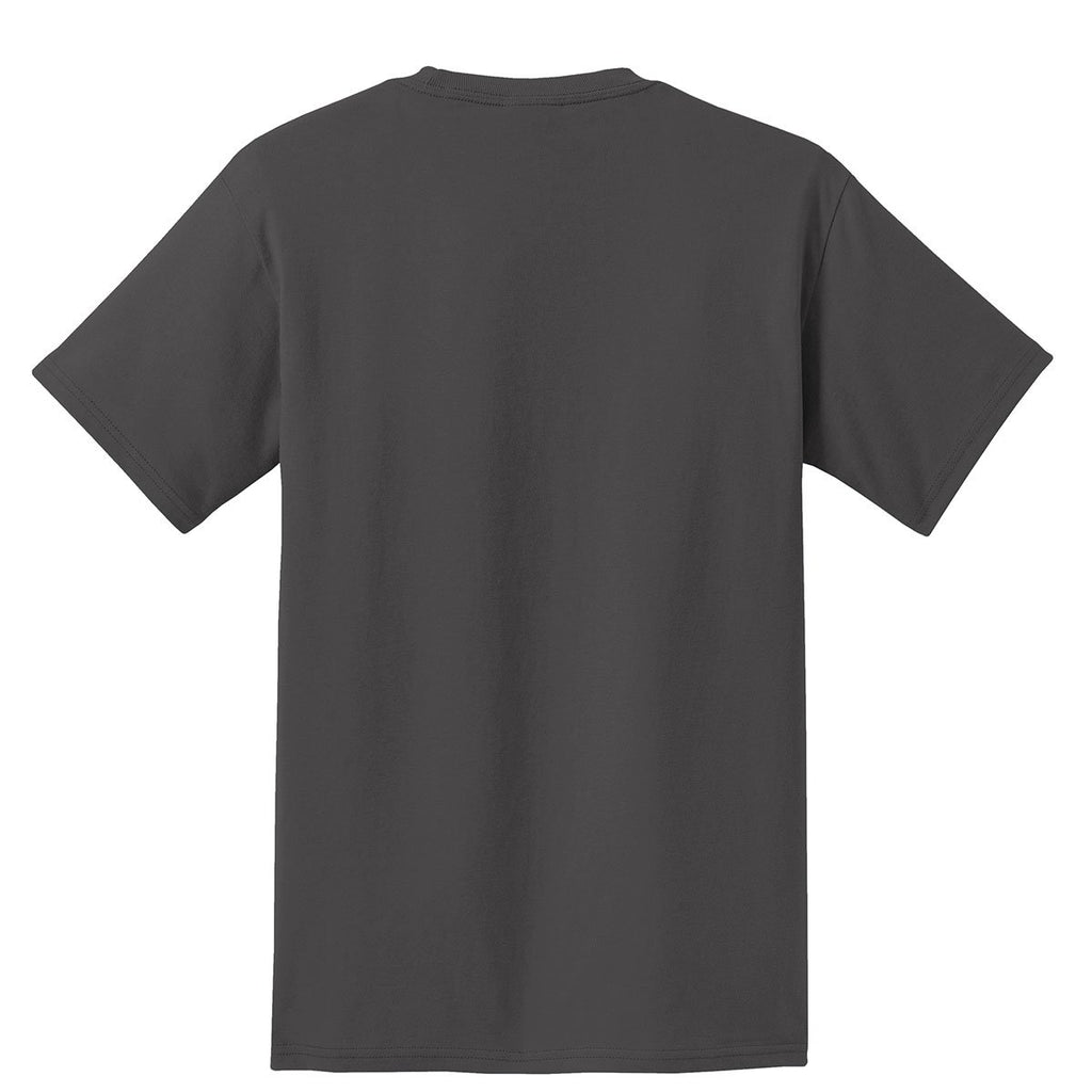 Port & Company Men's Charcoal Essential Pocket Tee