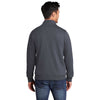 Port & Company Men's Heather Navy Core Fleece Cadet Full-Zip Sweatshirt