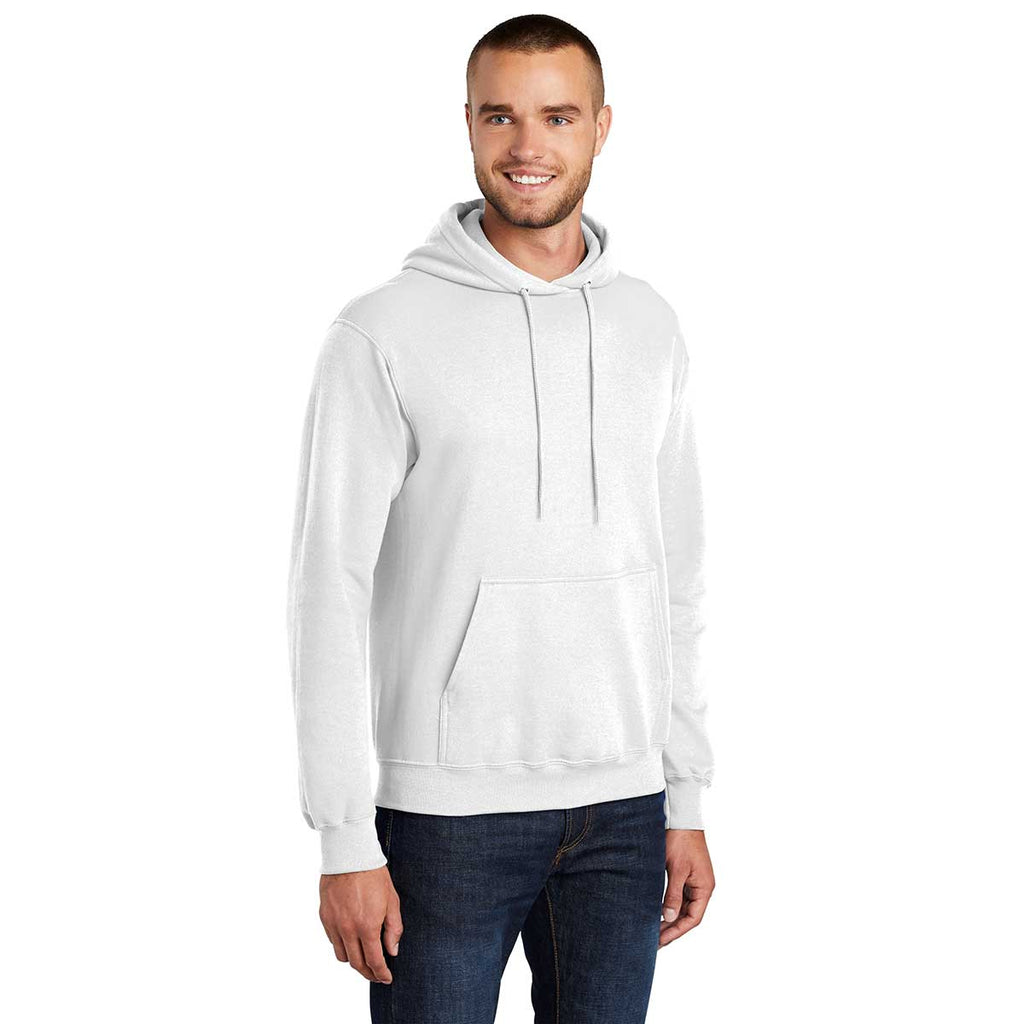 Port & Company Men's White Tall Core Fleece Pullover Hoodie