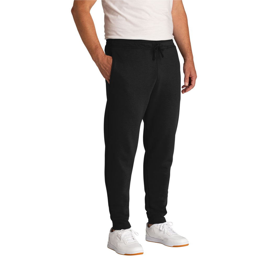 Port & Company Men's Jet Black Core Fleece Jogger