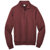 Port & Company Men's Maroon Core Fleece 1/4 Zip Pullover Sweatshirt