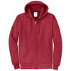 Port & Company Men's Heather Red Core Fleece Full-Zip Hooded Sweatshirt