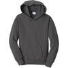 Port & Company Youth Charcoal Fan Favorite Fleece Pullover Hooded Sweatshirt