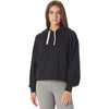 Glyder Women's Black Vintage Oversized Cropped Hoodie