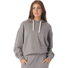 Glyder Women's Silver Fog Vintage Oversized Cropped Hoodie