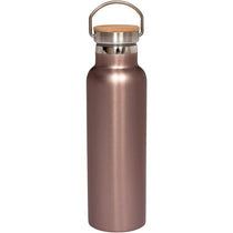 Primeline Rose Gold 20 oz. Vacuum Insulated Bottle with Bamboo Lid