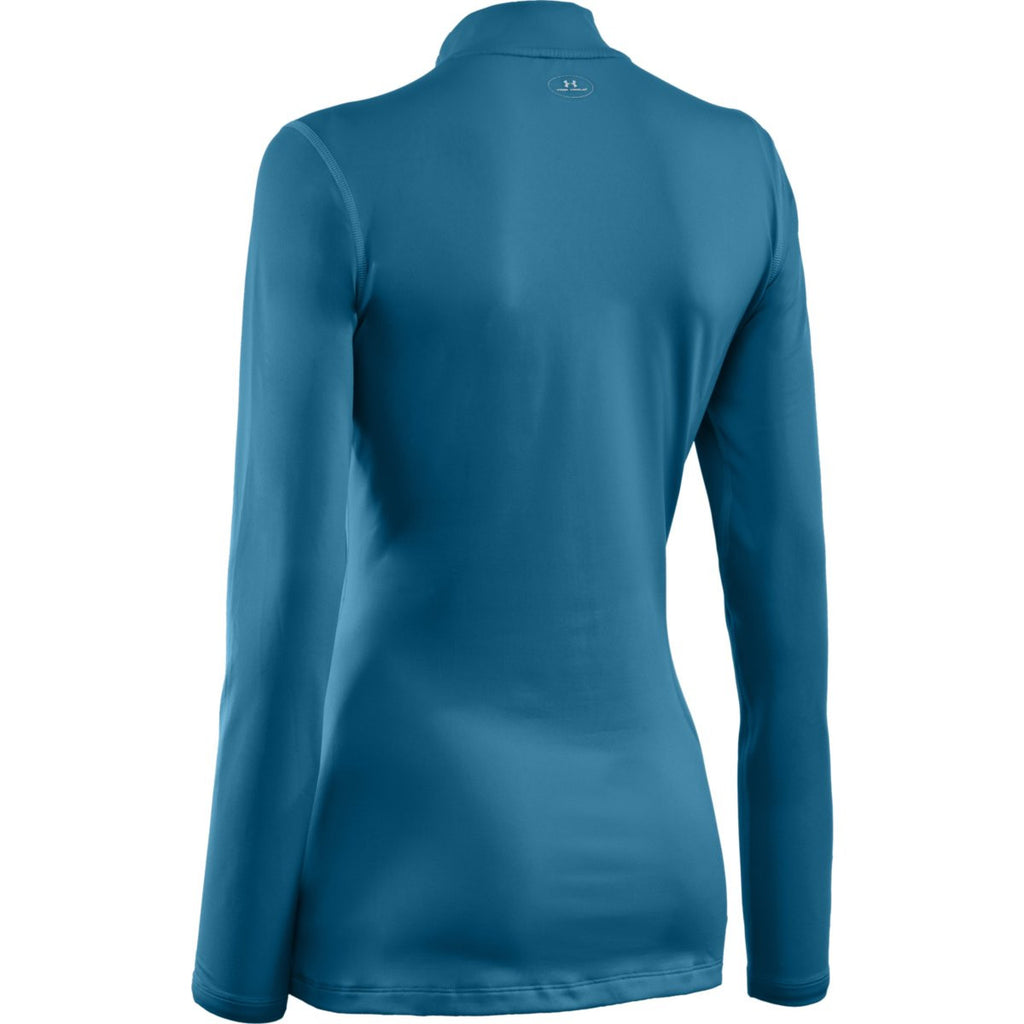 Under Armour Women's Turquoise ColdGear Fitted L/S Mock