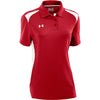 Under Armour Women's Red/White Colorblock Polo