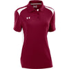 Under Armour Women's Cardinal/White Colorblock Polo