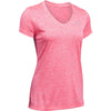 Under Armour Women's Pink Shock UA Tech Twist V-Neck