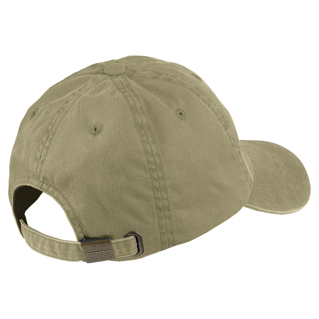 Port Authority Khaki Garment Washed Cap