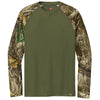 Russell Outdoors Men's Olive Drab Green/ Realtree Edge Realtree Colorblock Performance Long Sleeve Tee