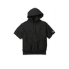 Champion Men's Black Reverse Weave Short Sleeve Hooded Sweatshirt