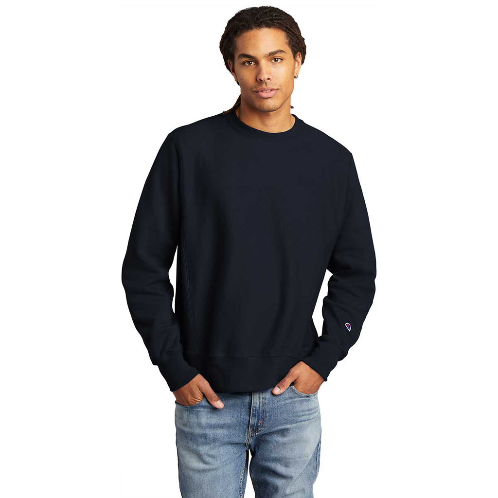 Champion Men's Navy Reverse Weave Crewneck Sweatshirt