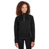 Spyder Women's Black Capture Quarter-Zip Fleece