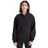 Champion Unisex Black Powerblend Quarter Zip-Sweatshirt