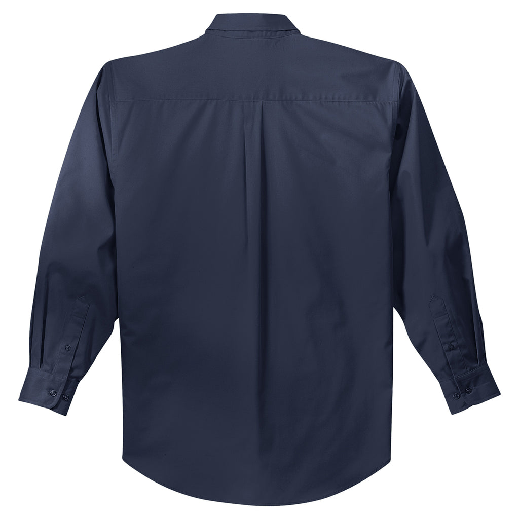 Port Authority Men's Navy L/S Easy Care Shirt