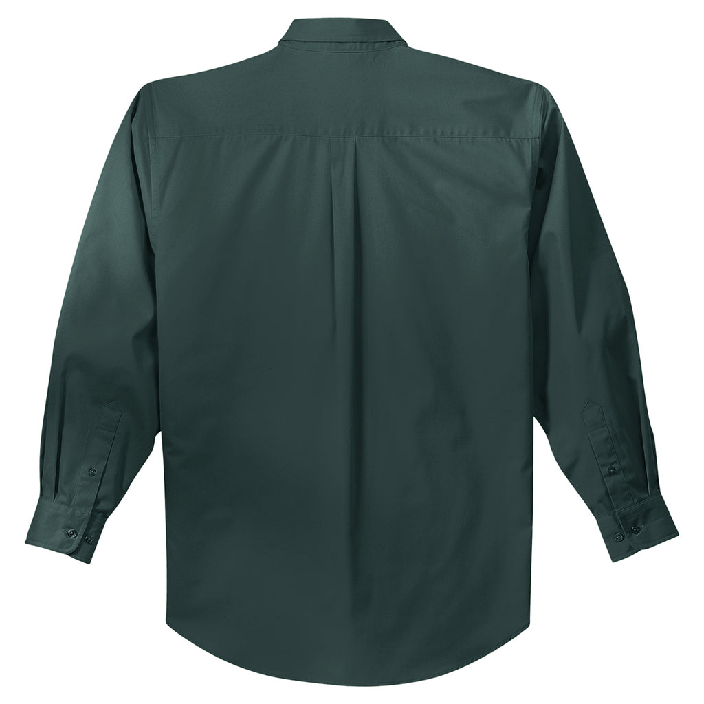 Port Authority Men's Dark Green/Navy Tall Long Sleeve Easy Care Shirt