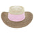 AHEAD Hot Pink Straw Hat Gambler