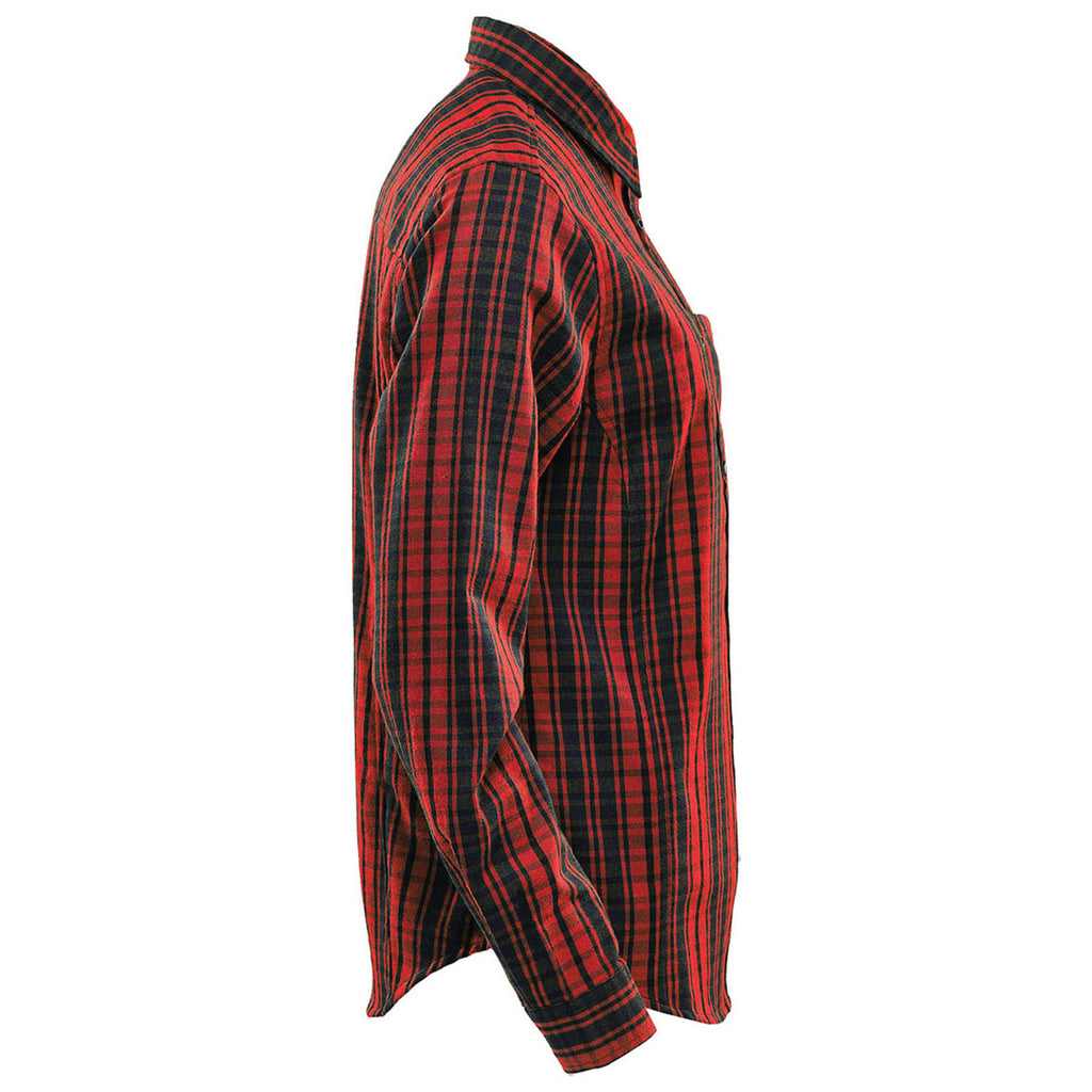 Stormtech Women's Red Plaid Muirfield Performance Long Sleeve Shirt