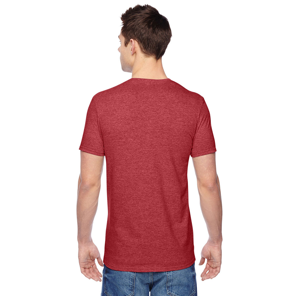 Fruit of the Loom Men's Brick Heather 4.7 oz. Sofspun Jersey Crew T-Shirt