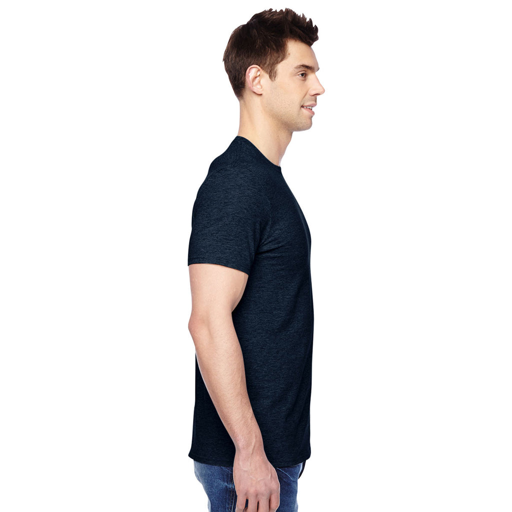 Fruit of the Loom Men's Indigo Heather 4.7 oz. Sofspun Jersey Crew T-Shirt