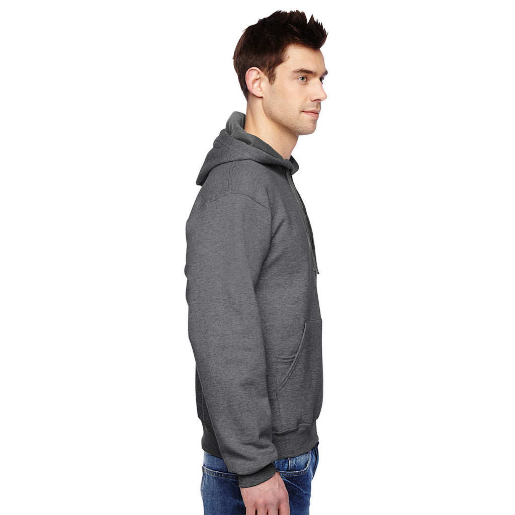 Fruit of the Loom Men's Charcoal Heather 7.2 oz. SofSpun Hooded Sweatshirt