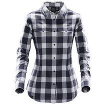 Stormtech Women's Titanium Plaid Logan Snap Front Shirt