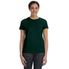 Hanes Women's Deep Forest 4.5 oz. 100% Ringspun Cotton nano-T T-Shirt